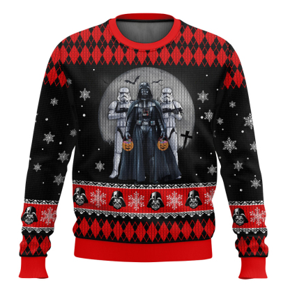 darth vader ugly christmas sweater holiday gift 1 Darth Vader Ugly Christmas Sweater Holiday Gift - Image 1