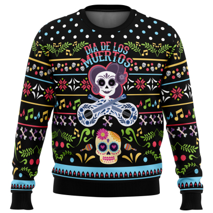 day of the dead ugly christmas sweater 1 Day Of The Dead Ugly Christmas Sweater - Image 1