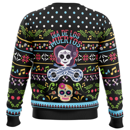 day of the dead ugly christmas sweater 2 Day Of The Dead Ugly Christmas Sweater - Image 2