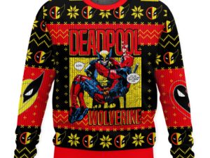 Deadpool And Wolverine Ugly Christmas Sweater - Image 1