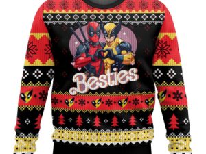 Deadpool And Wolverine Ugly Christmas Sweater Family Gift - Image 1