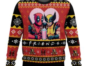 Deadpool And Wolverine Ugly Christmas Sweater Full Size - Image 1
