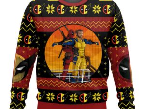 Deadpool And Wolverine Ugly Christmas Sweater Unisex - Image 1