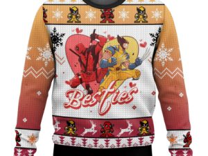 Deadpool And Wolverine Ugly Christmas Sweater With Full Size - Image 1