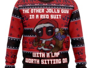Deadpool Jolly Red Guy Ugly Christmas Sweater - Image 1