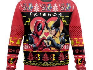 Deadpool Wolverine Ugly Christmas Sweater - Image 1