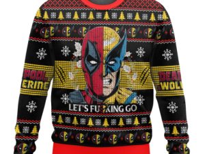 Deadpool Wolverine Ugly Christmas Sweater Holiday Gift - Image 1