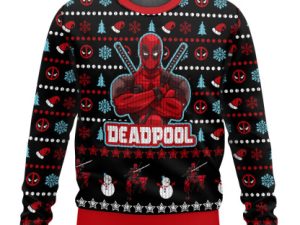 Deadpool X Wolverine Ugly Christmas Sweater Holiday Gift - Image 1