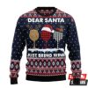 Dear Santa Just Bring Wine Ugly Christmas Sweaters - Image 1