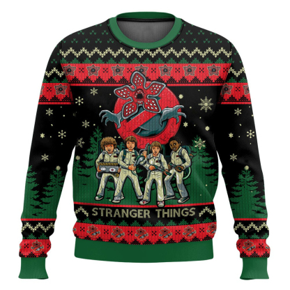 demogorgon stranger things ugly christmas sweater 1 Demogorgon Stranger Things Ugly Christmas Sweater - Image 1