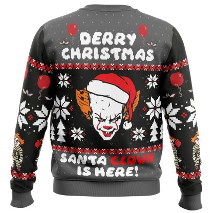 derry christmas pennywise the clown ugly christmas sweater holiday gift 2 Derry Christmas Pennywise The Clown Ugly Christmas Sweater Holiday Gift - Image 2