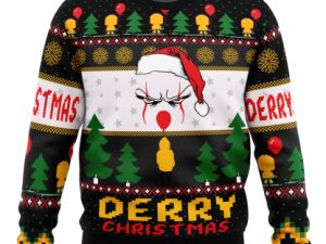 Derry Pennywise Christmas Ugly Christmas Sweater - Image 1