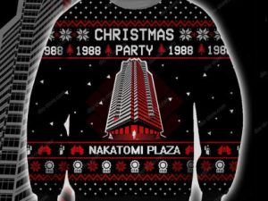 Die Hard 1988 Nakatomi Plaza Ugly Christmas Sweater - Image 1
