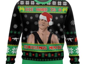 Die Hard Is A Christmas Movie Die Hard Ugly Christmas Sweater - Image 1
