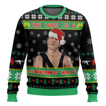 die hard is a christmas movie die hard ugly christmas sweater 1 Die Hard Is A Christmas Movie Die Hard Ugly Christmas Sweater - Image 1