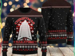 Die Hard Nakatomj Plaza Christmas Cute Noel Mc Christmas Pattern Ugly Christmas Sweater - Image 1