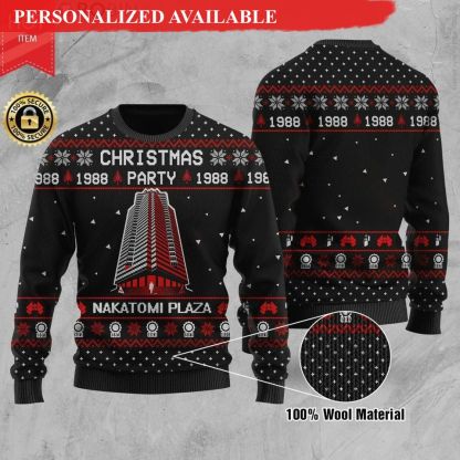 die hard nakatomj plaza christmas cute noel mc christmas pattern ugly christmas sweater 2 Die Hard Nakatomj Plaza Christmas Cute Noel Mc Christmas Pattern Ugly Christmas Sweater - Image 2