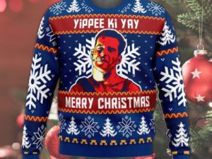Die Hard Ugly Christmas Sweater With Full Size - Image 1