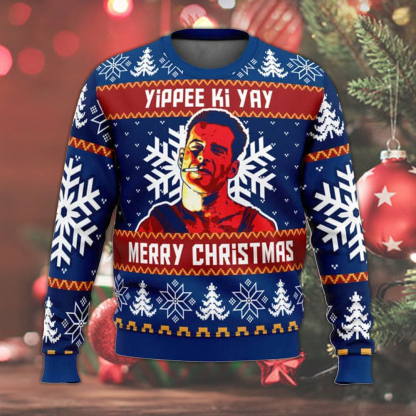 die hard ugly christmas sweater with full size 1 Die Hard Ugly Christmas Sweater With Full Size - Image 1