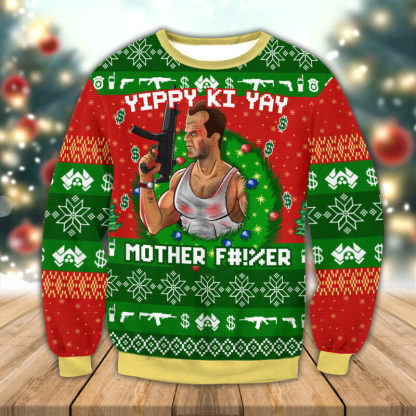 die hard ugly christmas sweater xmas gift 1 Die Hard Ugly Christmas Sweater Xmas Gift - Image 1