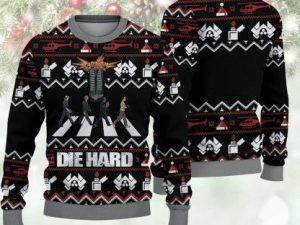 Die Hard Ugly Christmas Sweater Xmas Party Sweater For Family Ugly Christmas Sweater - Image 1