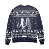 Die Hard Yippee Ki Yay Christmas Party Snowflake Pattern Ugly Christmas Sweater - Image 2