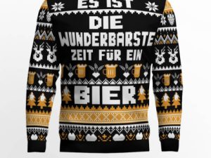 Die Wunderbarste Zeit Fir Ein Bier Ugly Christmas Sweater - Image 1