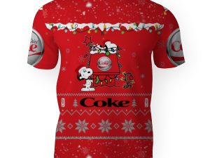 Diet Coke Soft Drink American Merry Christmas, Snoopy House Cute Fan Gift-3D Unisex T-Shirt - Image 1