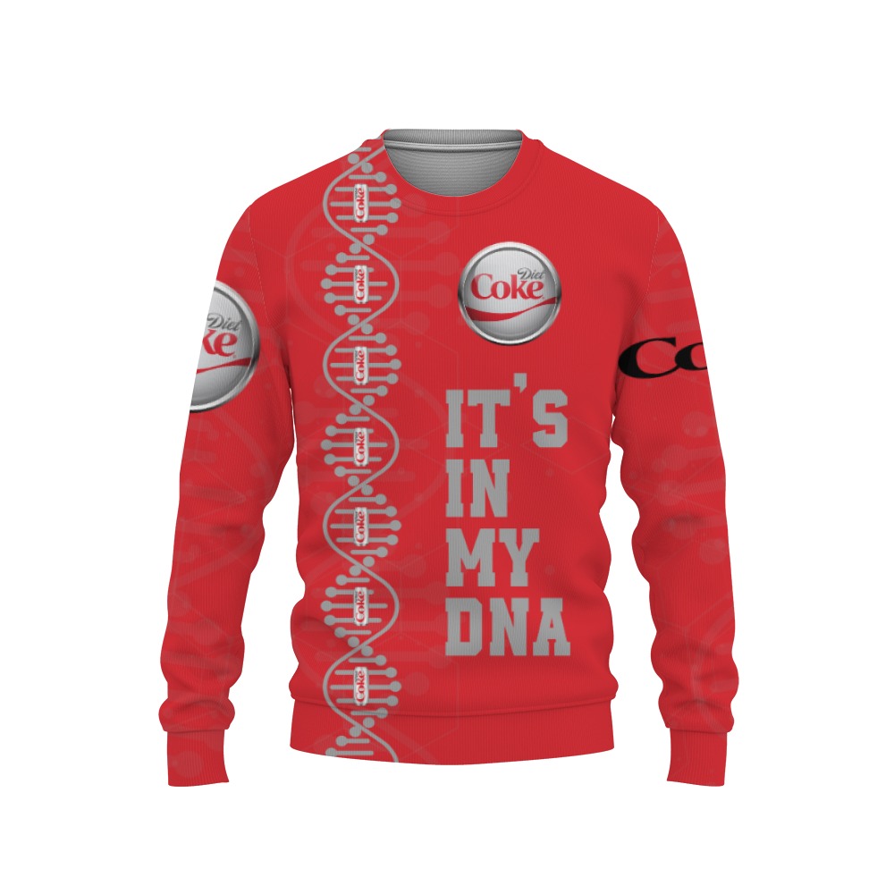 diet coke soft drink its in my dna 3d sweatshirt 1 Diet Coke Soft Drink It's In My DNA-3D Sweatshirt - Image 1
