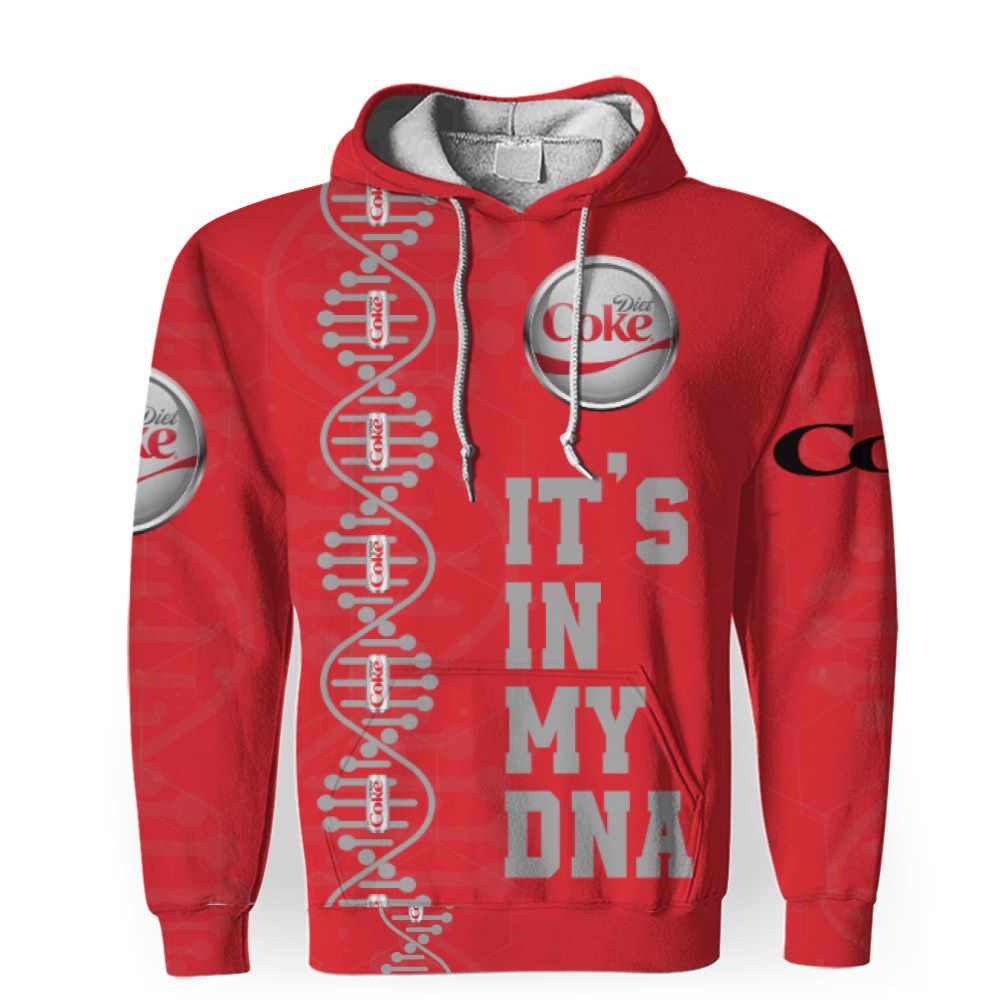 diet coke soft drink its in my dna 3d unisex hoodie 1 Diet Coke Soft Drink It's In My DNA-3D Unisex Hoodie - Image 1