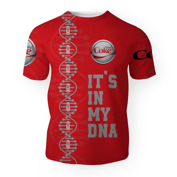 Diet Coke Soft Drink It's In My DNA-3D Unisex T-Shirt - Image 1