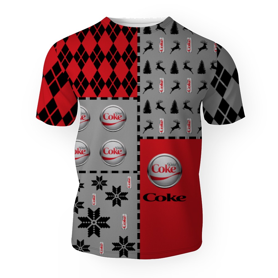 diet coke soft drink merry christmas and 3d unisex t shirt 1 Diet Coke Soft Drink Merry Christmas And -3D Unisex T-Shirt - Image 1