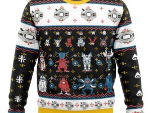 Digimon Sprites Ugly Christmas Sweater - Image 1