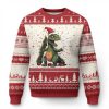 Dinosaur Christmas Ugly Christmas Sweater Fa Ra Ra Ra Rawr Xmas Tree Santa Rex Lover - Image 1