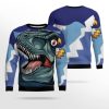 Dinosaur Face Ugly Christmas Sweater - Image 2