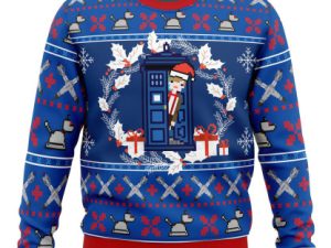 Doctor Who Tardis Ugly Christmas Sweater - Image 1