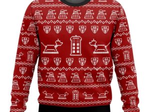 Doctor Who Timey Wimey Bowties Are Cool Christmas Ugly Christmas Sweater - Image 1
