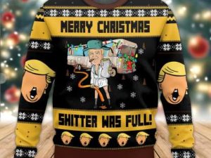 Donald T Vacations Merry Christmas Shitter Was Full Ugly Christmas Sweater - Image 1