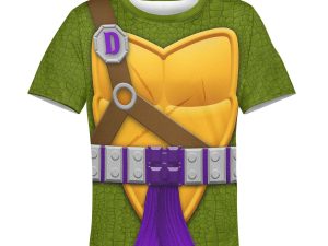 Donatello Costume Cosplay Kid Hoodie Sweatshirt T-Shirt 3 - Image 1