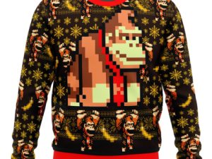 Donkey Kong Sprite Ugly Christmas Sweater - Image 1