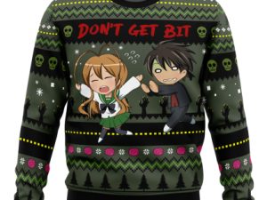 Dont Get Bit High School Of The Dead Ugly Christmas Sweater - Image 1
