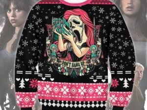 Dont Hang Up Scream Ugly Christmas Sweater - Image 1