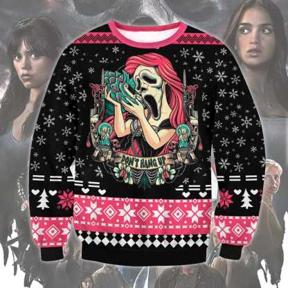 dont hang up scream ugly christmas sweater 1 Dont Hang Up Scream Ugly Christmas Sweater - Image 1