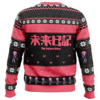 dont touch my senpai the future diary ugly christmas sweater 2 Dont Touch My Senpai The Future Diary Ugly Christmas Sweater - Image 2