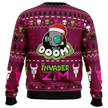 doom invader zim ugly christmas sweater 2 Doom Invader Zim Ugly Christmas Sweater - Image 2
