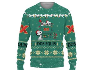 Dos Equis American Merry Christmas, Snoopy House Cute Fan Gift-3D Sweatshirt - Image 1