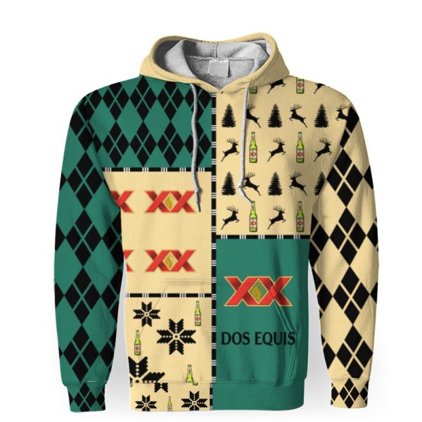 Dos Equis Merry Christmas And -3D Unisex Hoodie - Image 1