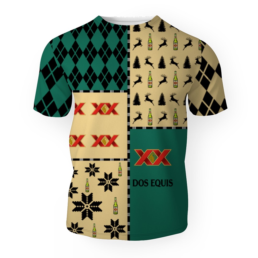 dos equis merry christmas and 3d unisex t shirt 1 Dos Equis Merry Christmas And -3D Unisex T-Shirt - Image 1