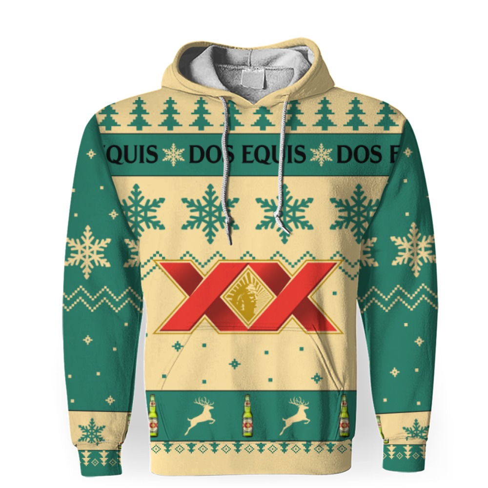 dos equis merry christmas unisex gift fan 3d unisex hoodie 1 Dos Equis Merry Christmas Unisex Gift Fan-3D Unisex Hoodie - Image 1