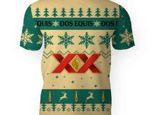 Dos Equis Merry Christmas Unisex Gift Fan-3D Unisex T-Shirt - Image 1